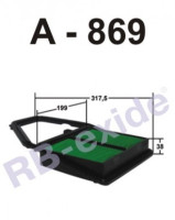 как выглядит rb-exide фильтр воздушный a869 на фото